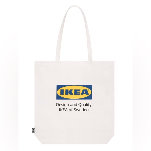 IKEA Handbags - EFTERTRÄDA White Tote Bag IKEA Inside Pocket Asia Exclusive